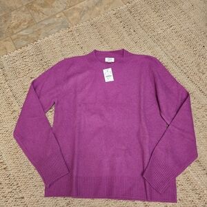 J. Crew Rich Purple Crewneck Sweater